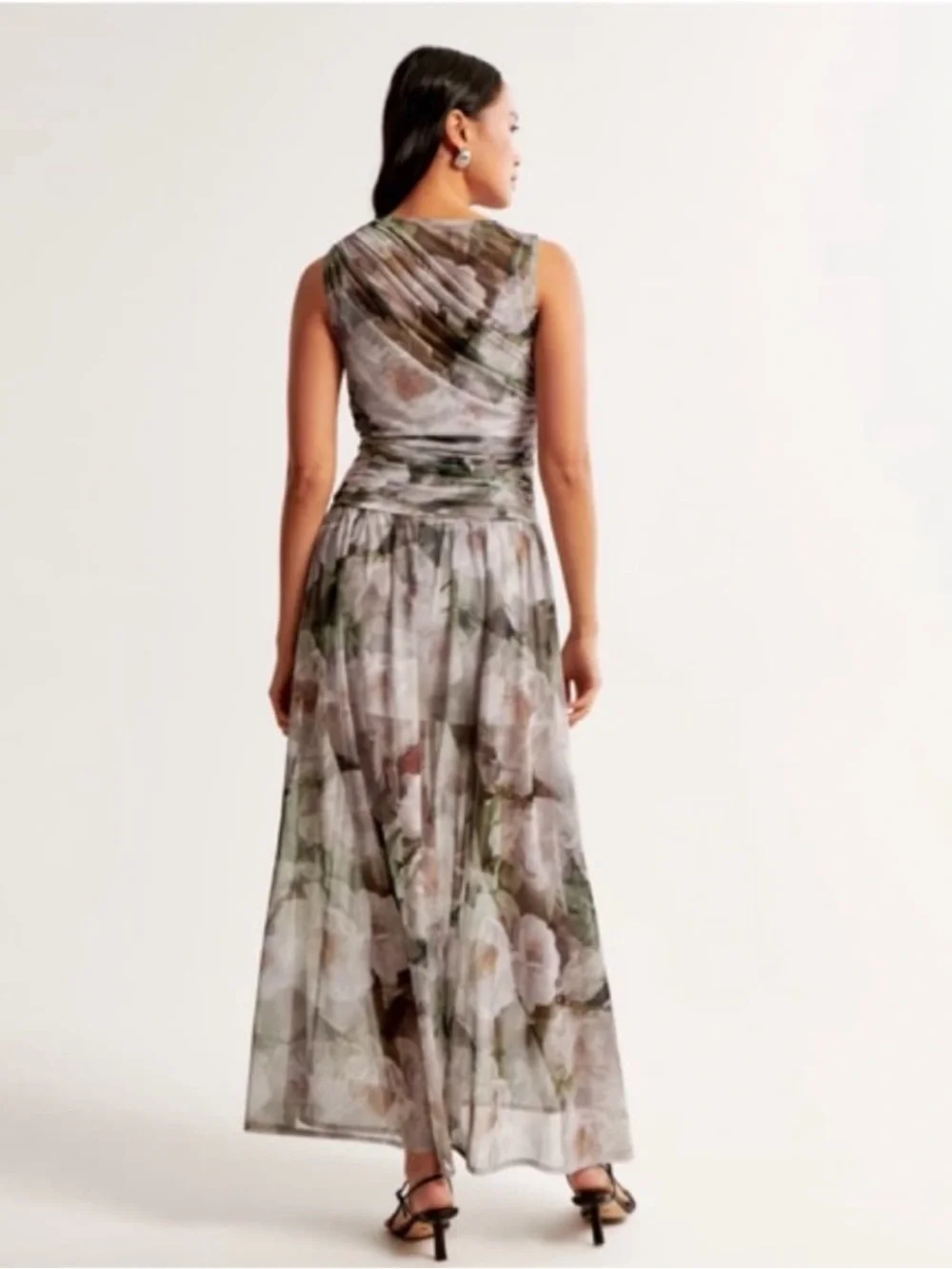 Abercrombie and Fitch floral mesh maxi dress size large